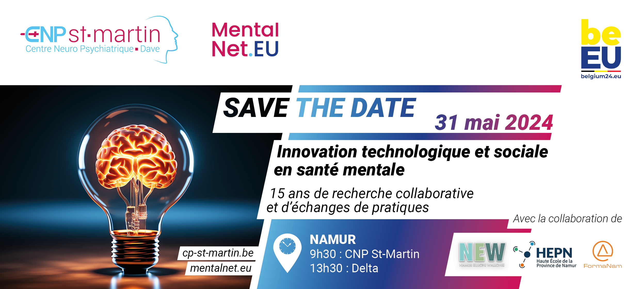 Save the date : innovation technologique et sociale en santé mentale - 31 mai 2024